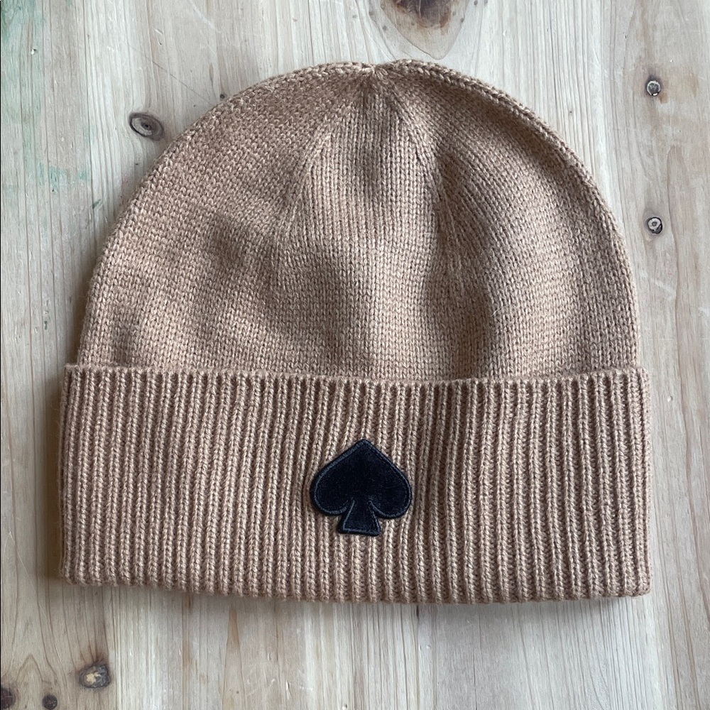 Kate Spade New York Spade Knit Winter Beanie New Camel